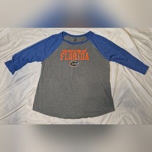 National Collegian University Of Florida 3/4 Sleeve Shirt Size X-Large
